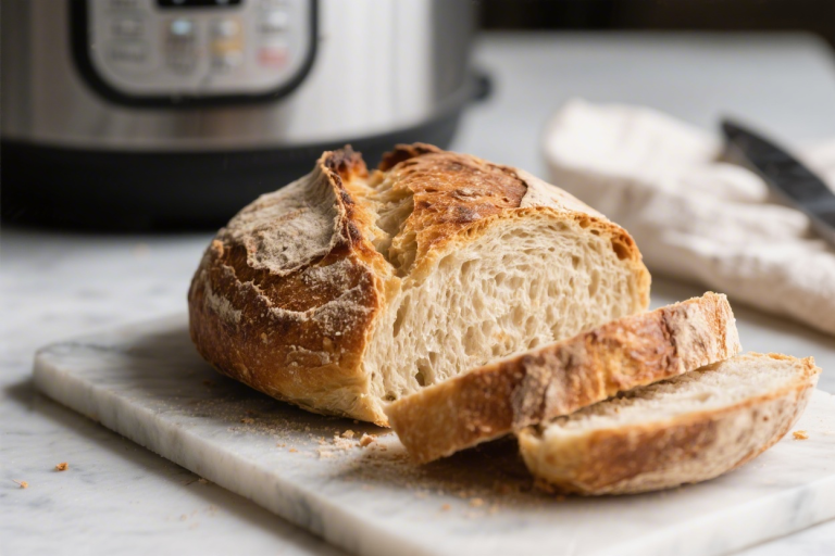 No‑Knead Pressure Cooker Rustic Loaf – Ready In Under an Hour