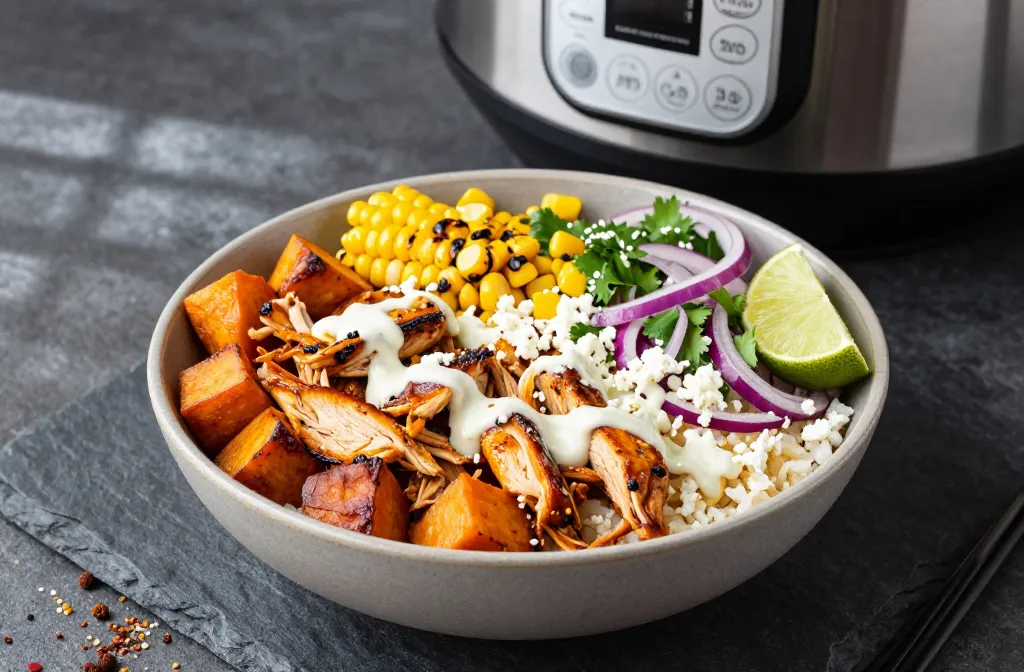 Instant Pot Street Corn Chicken Sweet Potato Bowl Magic