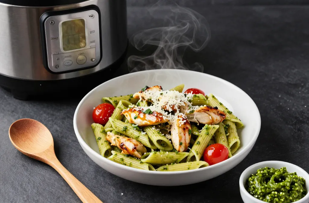 3-Ingredient Pesto Chicken Pasta: the Ultimate 10-Minute Meal for Busy Families in the Pressure Cooker Tonight