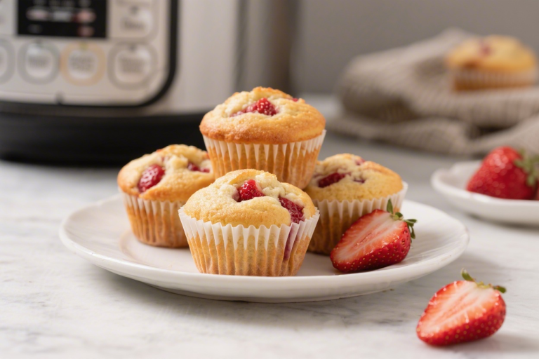 Soft Juicy Strawberry Muffins In The Instant Pot