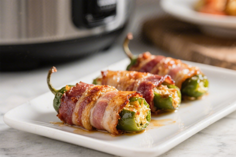 Easy & Cheesy Bacon Wrapped Jalapeno Poppers in The Instant Pot