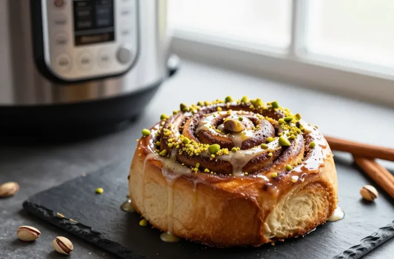 Viral Dessert the Dubai Hack: How to Make a Pistachio-Crunch Cinnamon Roll Cake in Your Instant Pot