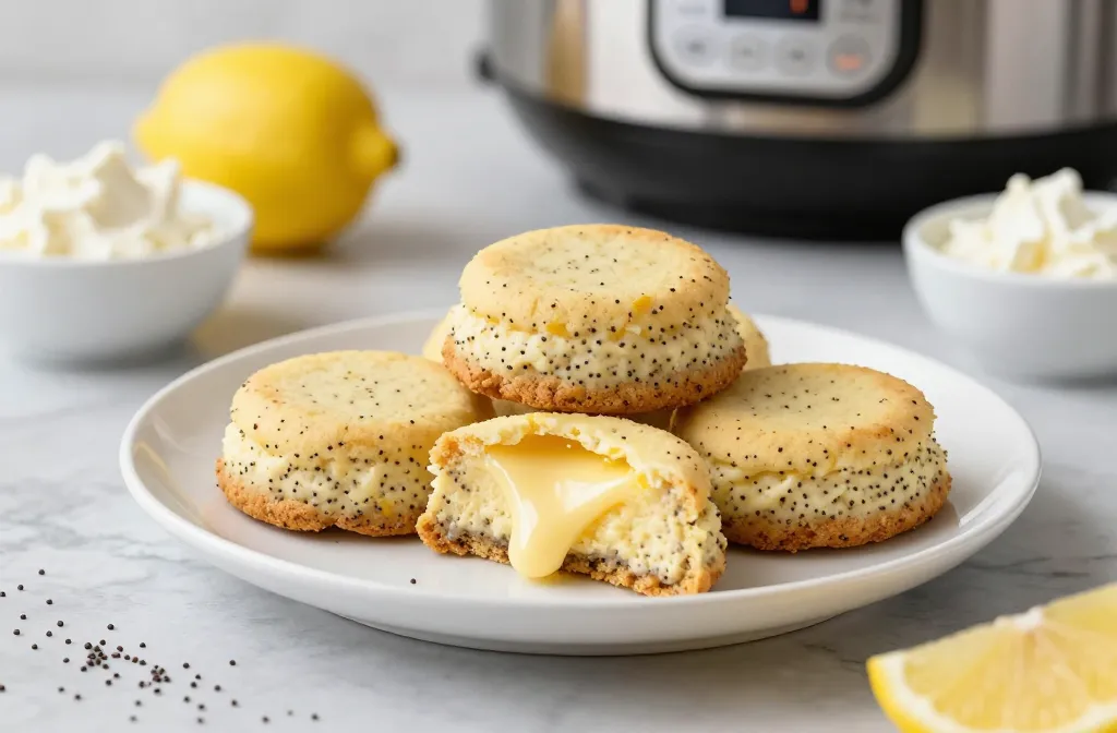 Irresistible Steamed Lemon Poppy Seed Cheesecake Cookies in Instant Pot