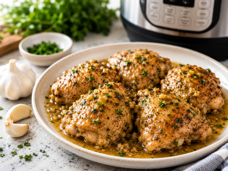 Easy & Delicious Instant Pot Garlic Herb Chicken Thighs